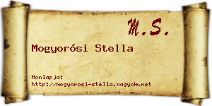 Mogyorósi Stella névjegykártya